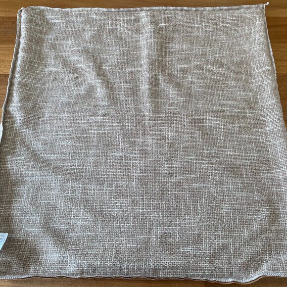 2-Pc Tweed Brown White Neutral Modern Farmhouse Throw Pillow Covers - Picture 11 of 11